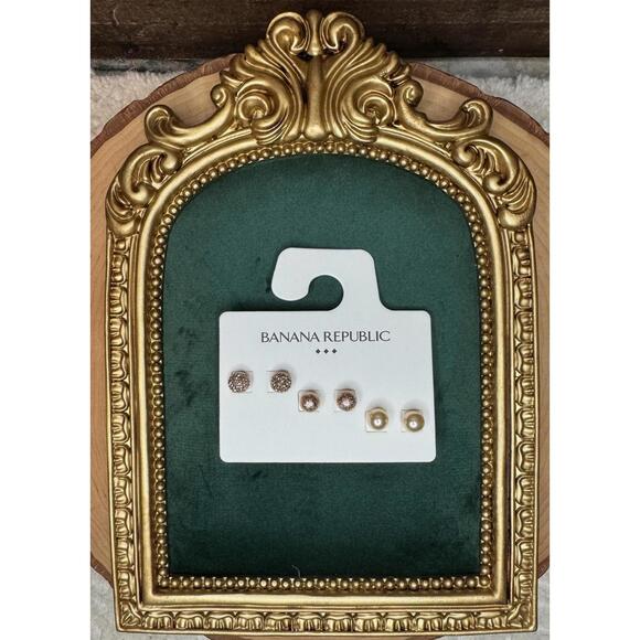 NWT Banana Republic Rose Gold-Tone Earring Trio Set - Picture 1 of 3